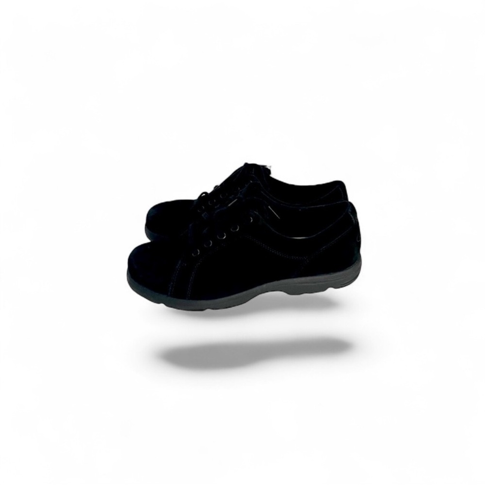 Rockport comfort minimalist black leather lace up comfort shoe size 8 1/2 wide